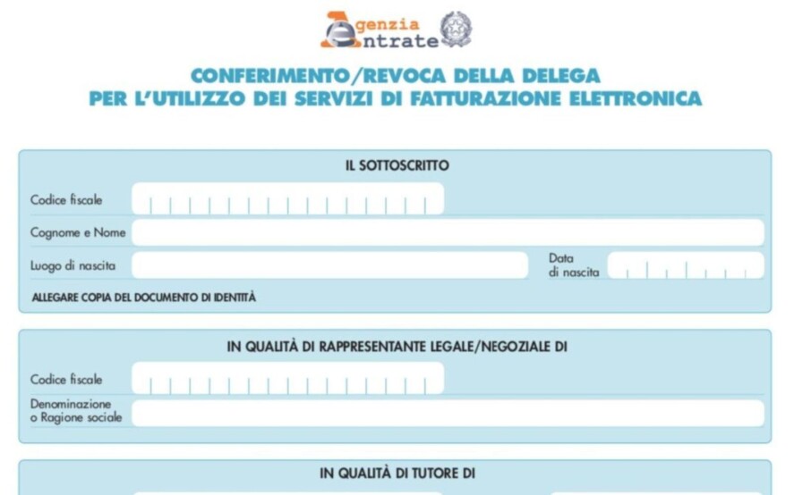 Fattura elettronica: istruzioni e modelli per conferire le deleghe agli intermediari