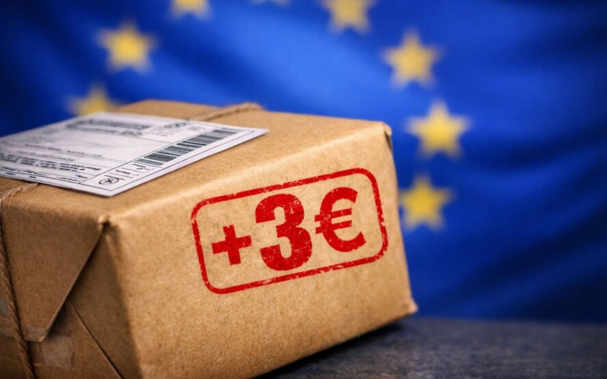 Tassa sui pacchi extra UE: dal 1° luglio 2026 dazio europeo da 3 euro